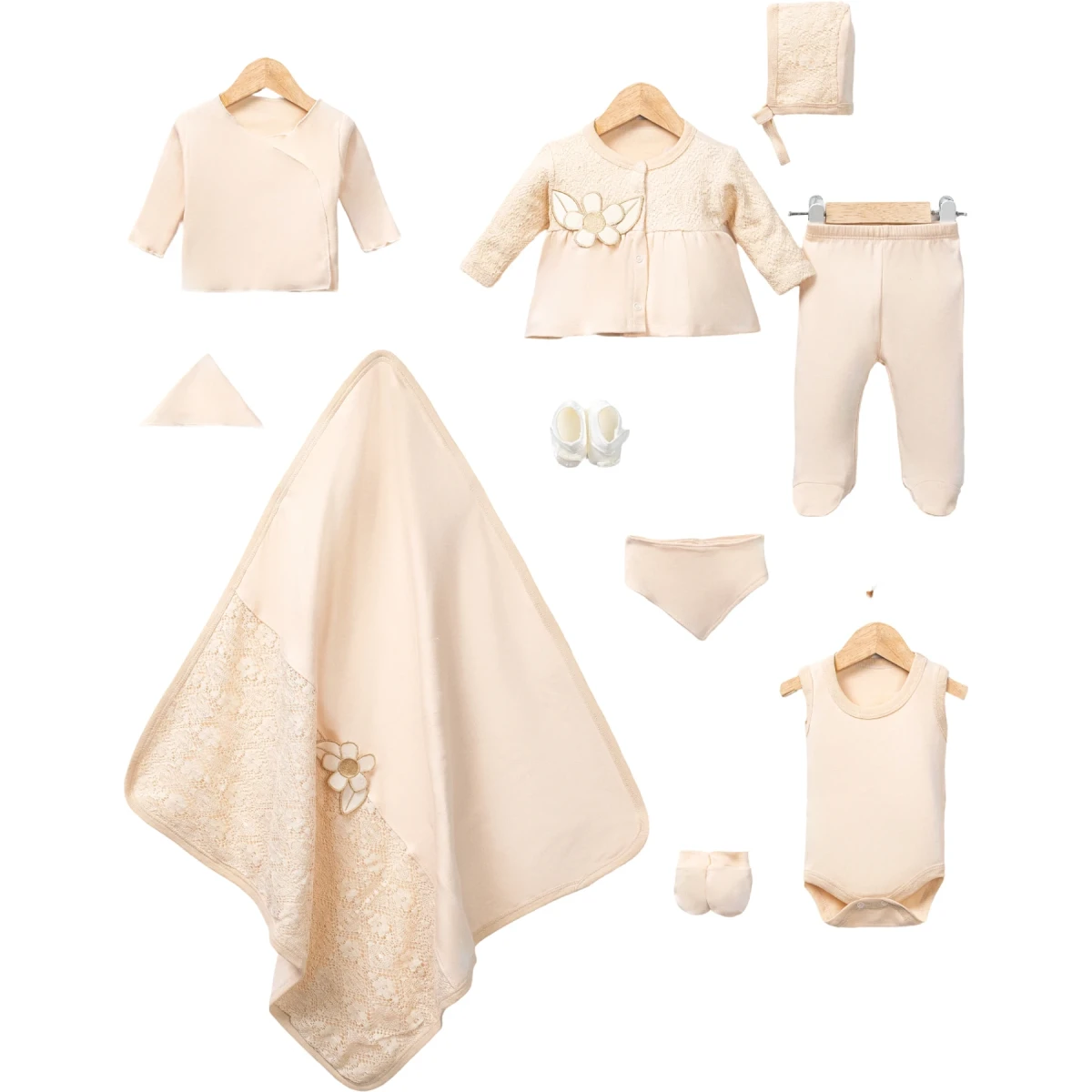 10-Piece Luxury Organic Lace Newborn Set