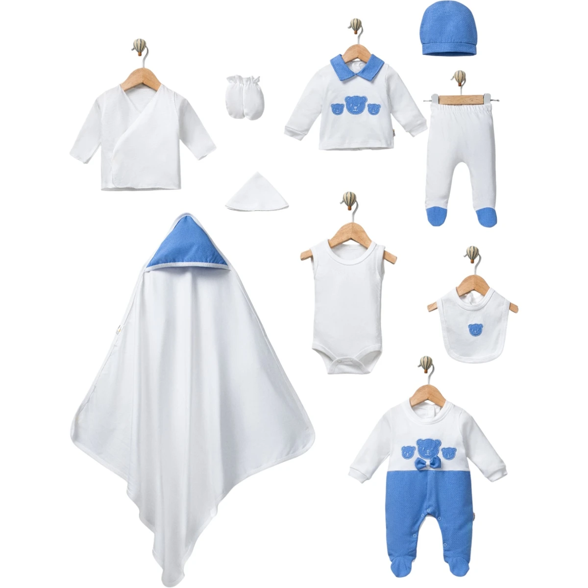 3 Kafa Bear Nakışlı Onlu Set