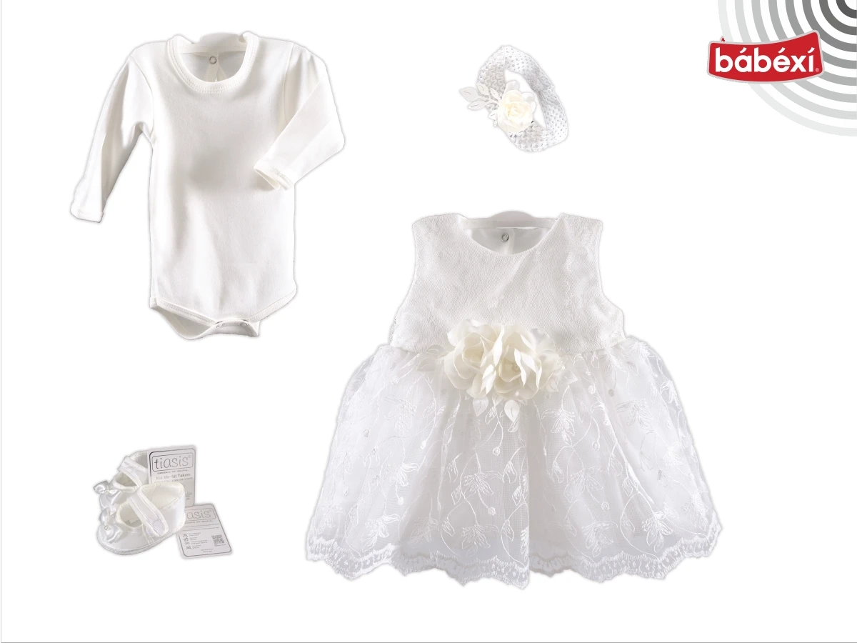4 Parça Kız Elbise Mevlütlük Set