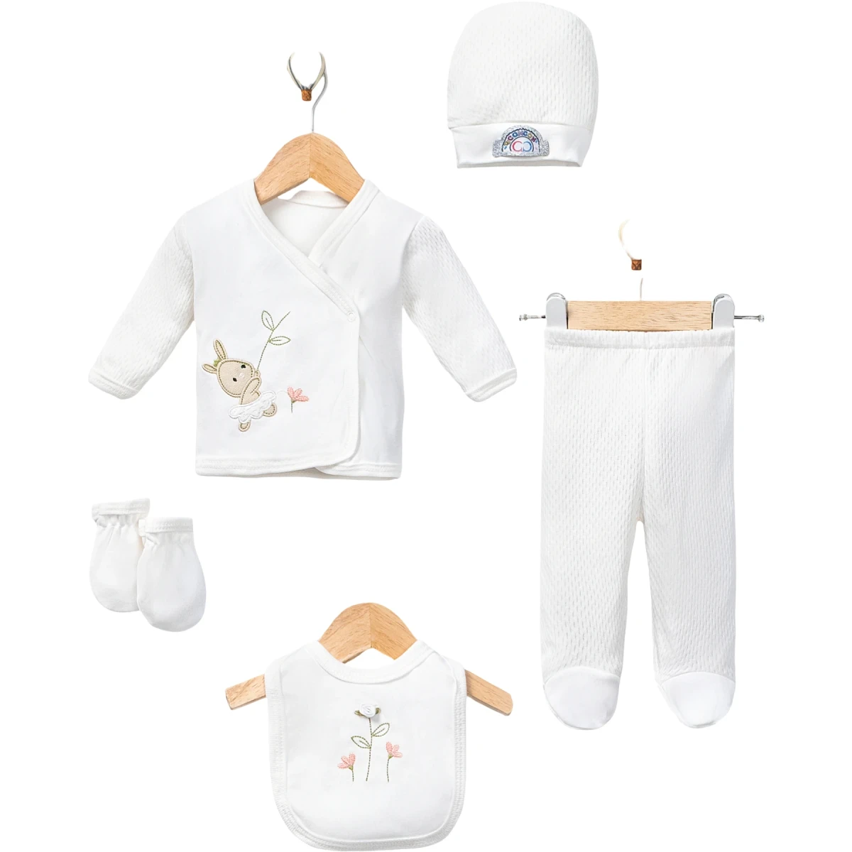 5-Piece Luxury Rose & Bunny Newborn Set