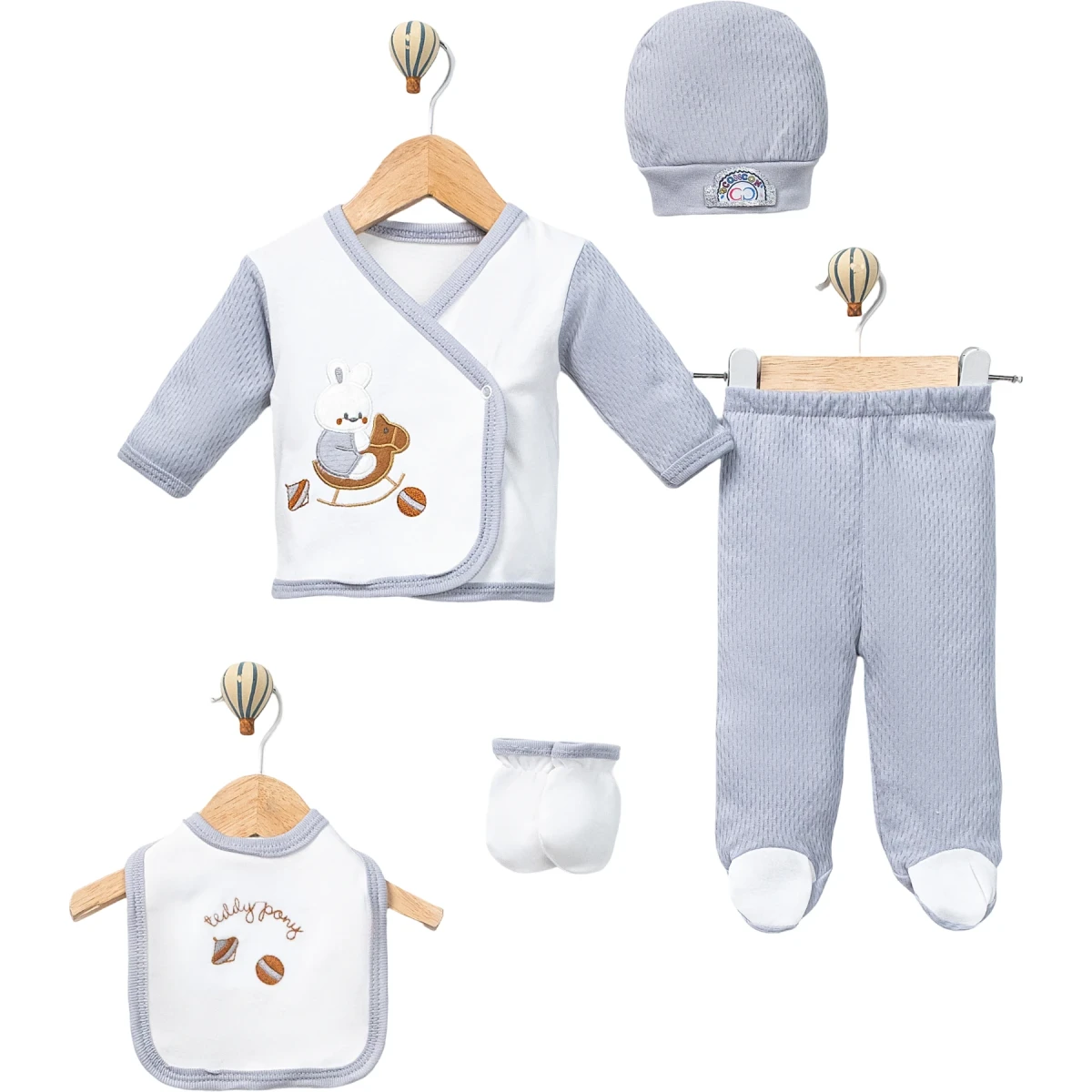 5-Piece Concon Teddy Bear Luxury Newborn Set