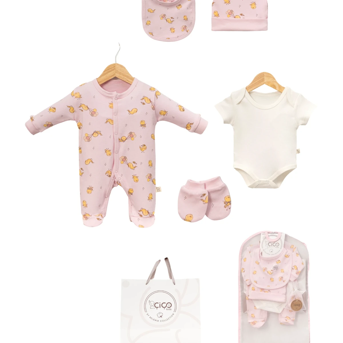 Balloon Chick Print 5-Piece Gift Set