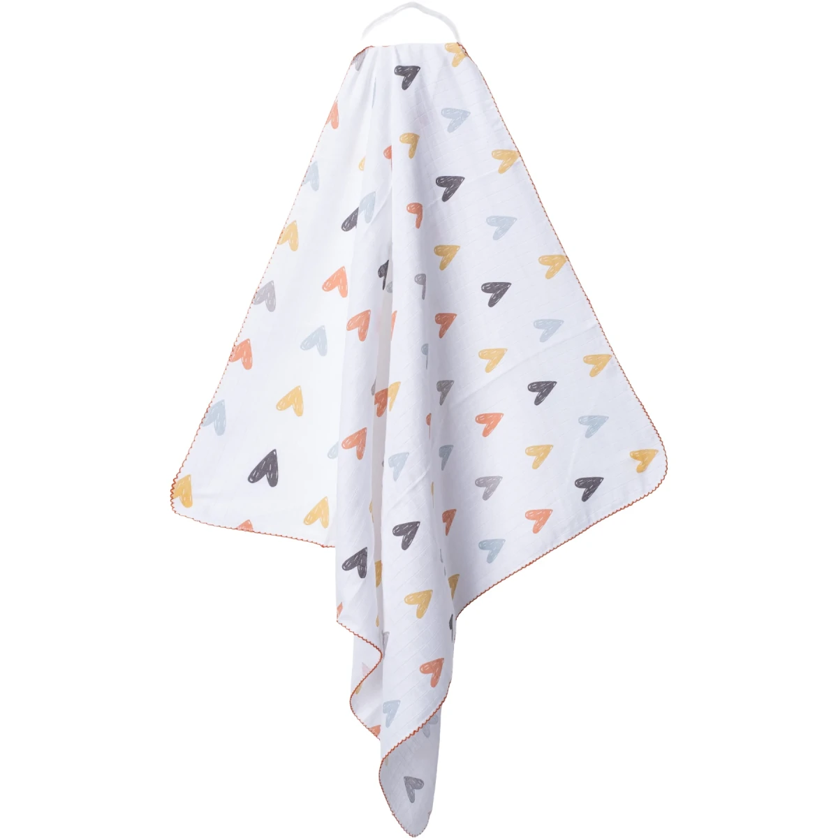 Colourful Hearts Muslin Blanket 1M-2Y