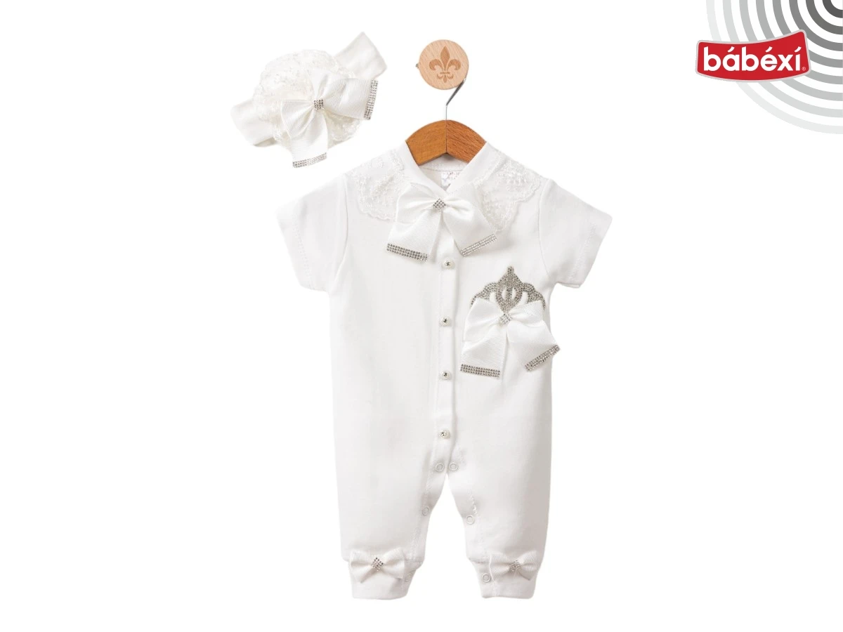 Amore Baby Kısa Tulum Kız Kraliçe Ekru