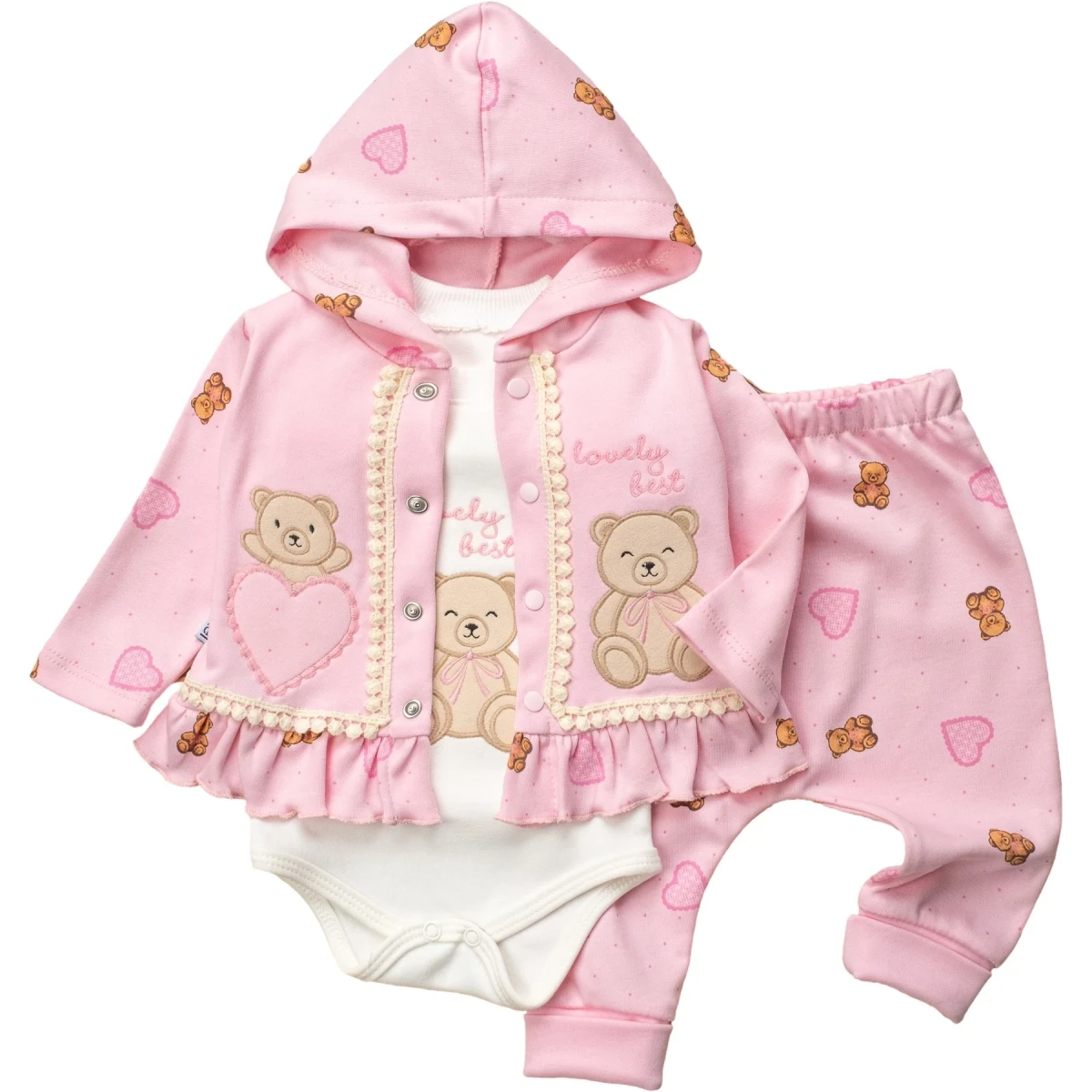 Teddy Bear Print 3-Piece Set