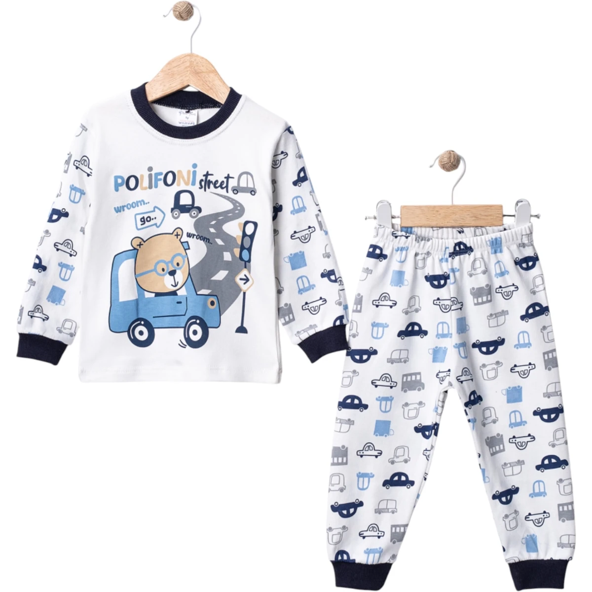 Ayıcıklı Arabalı Pijama Takım