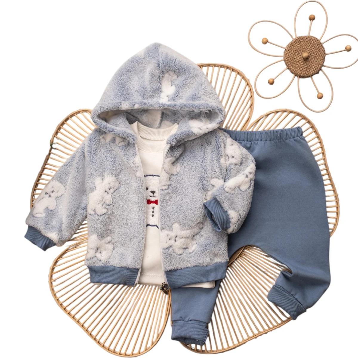 Teddy Bear Welsoft Fleece 3-Piece Set