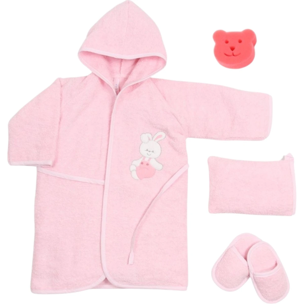 Babydo Bornoz 4 Lü Set Mutlu Tavşan