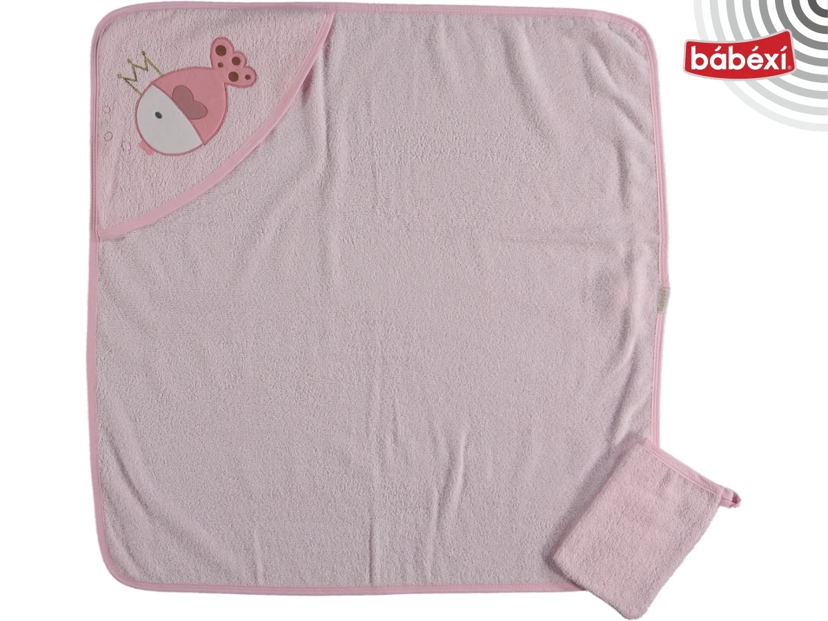 Babydo Kapüşonlu Havlu 2'li Set Kraliçe Balık