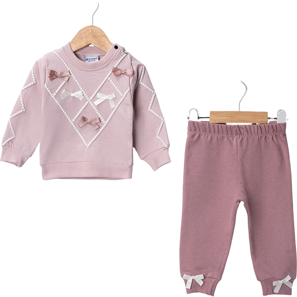 Printed Set with Grosgrain Bow