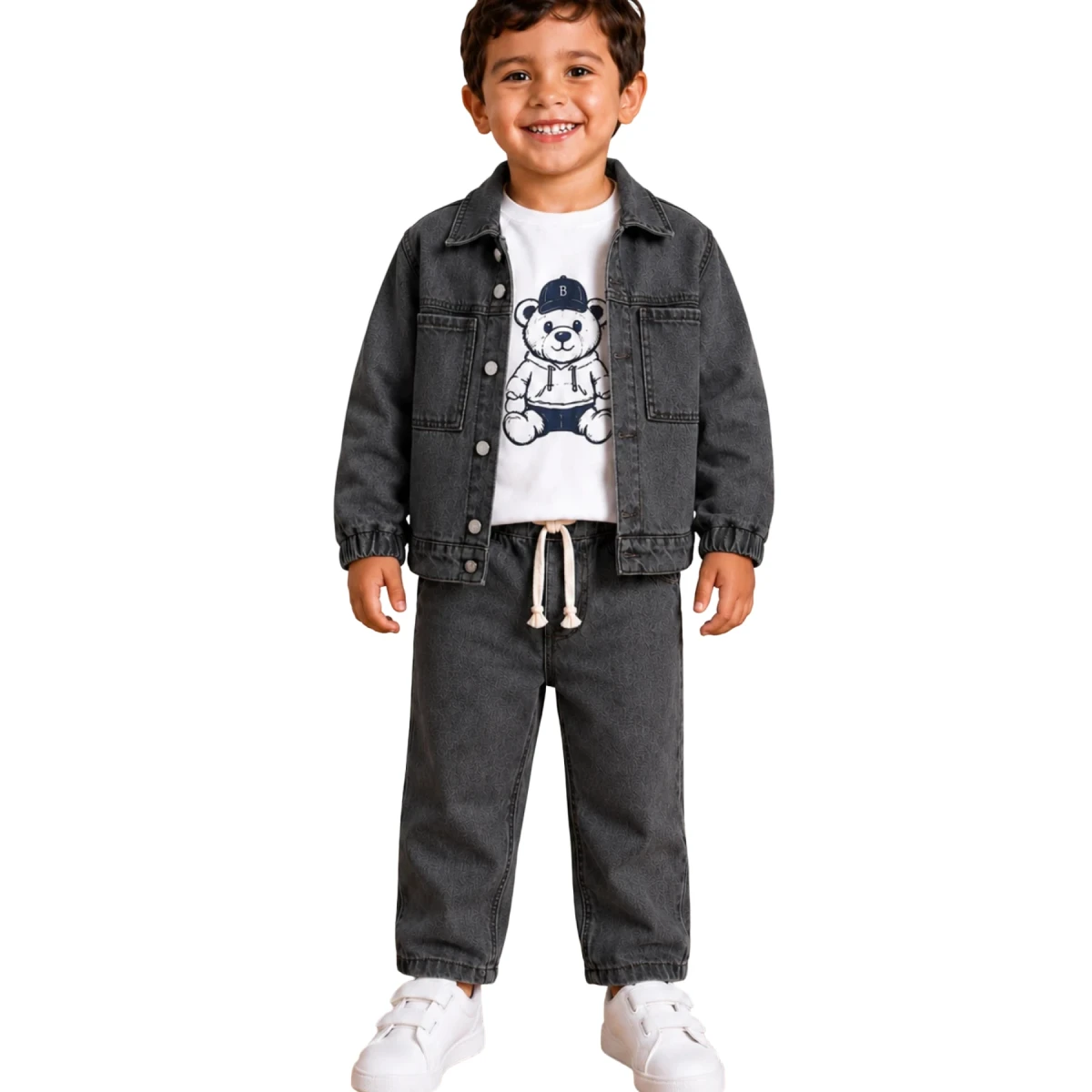 Bebe Cotton Zara 3 Lü Takım Füme