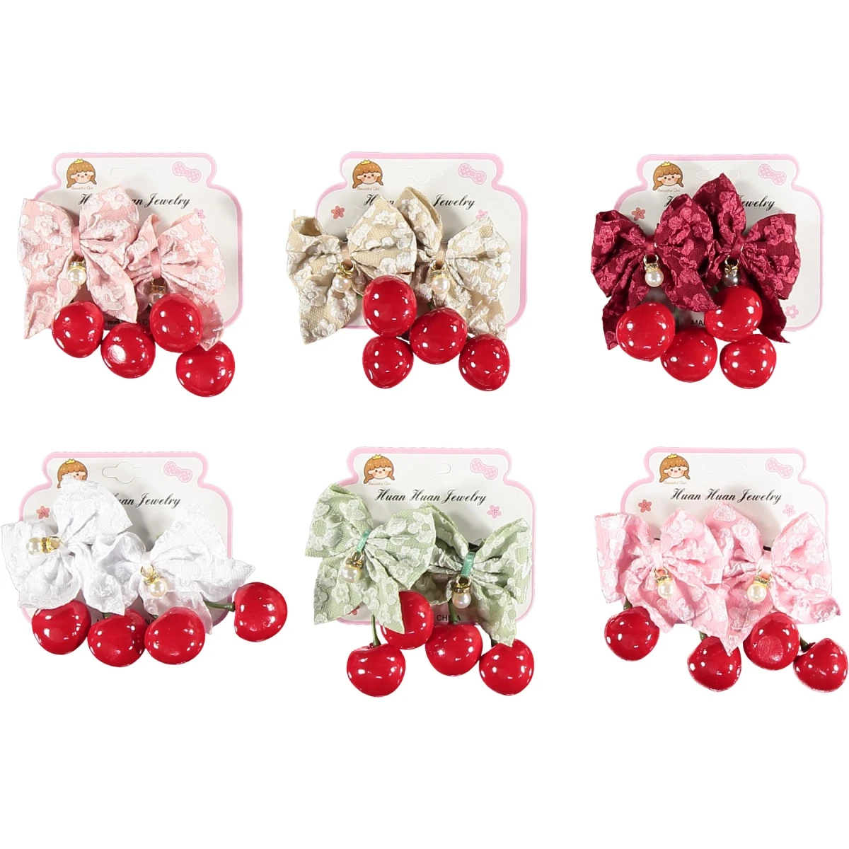Beaded Cherry Hair Clip 1M-16Y