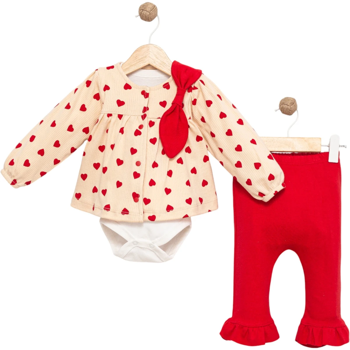 Büyük Fiyonk Aksesuarlı 3'lü Set