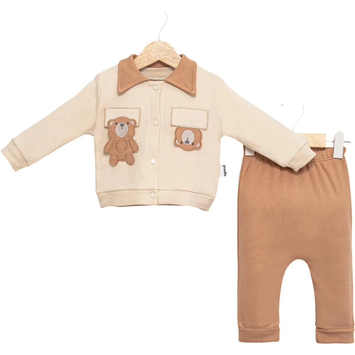 Pocketed Bear Themed 3'lü Set