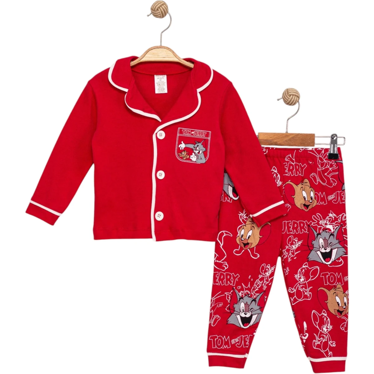 Cepli Tom Jerry Uzun Kollu Pijama Takım