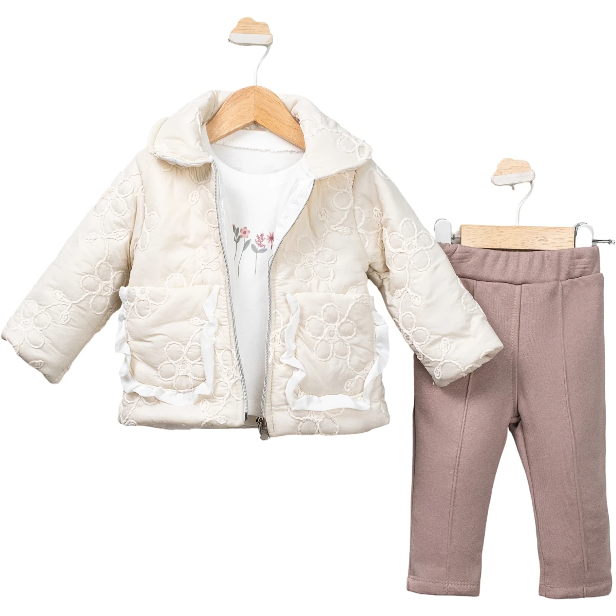 Pocket-Detail Girls' 3-Piece Set
