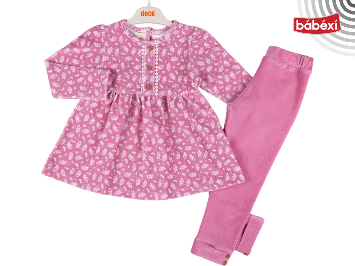 Floral Print Broderie Velvet Set
