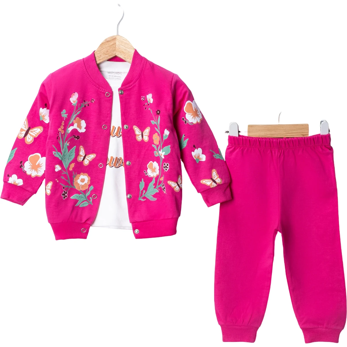 Floral Butterfly Printed Jersey Girl Set
