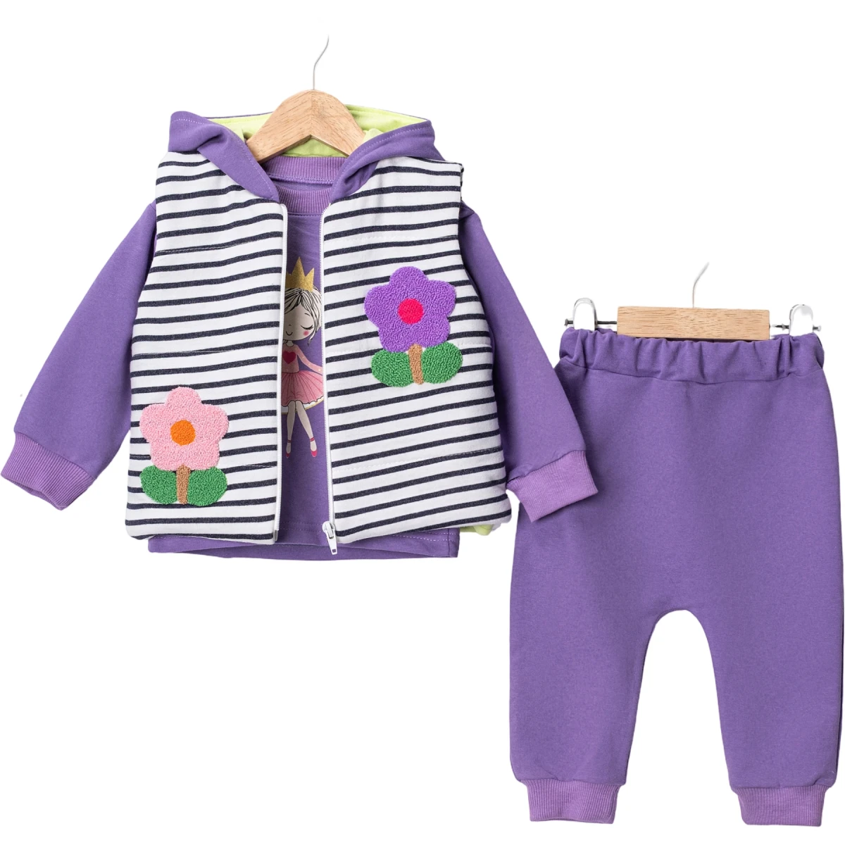 Floral Unicorn Padded Puffer 3-Piece Set
