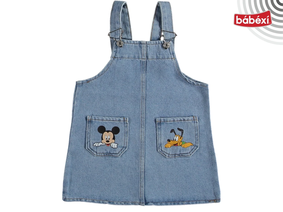 Double-Pocket Printed Denim Vest