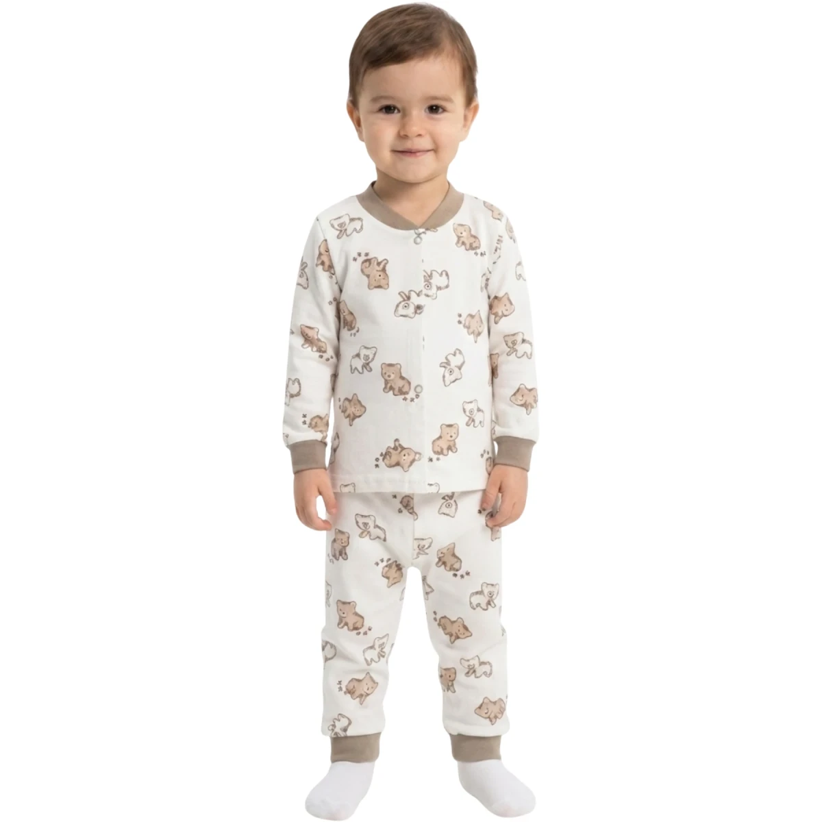 Çıtçıtlı Pijama Takımı