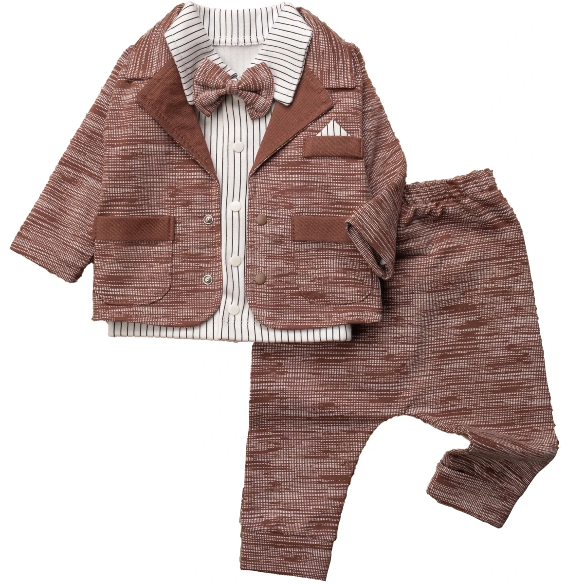 Striped Jacket 3-Piece Set