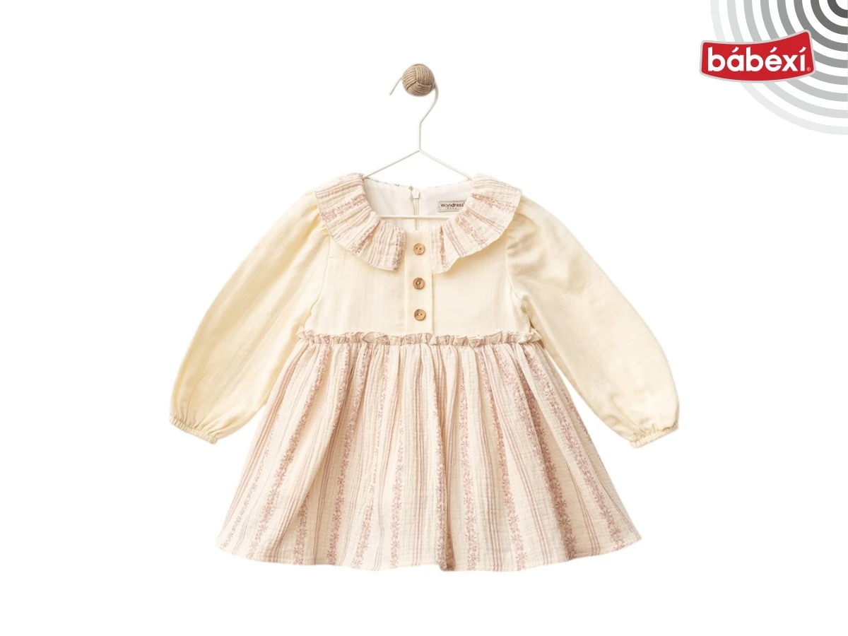 Çizgili Çiçekli Müslin