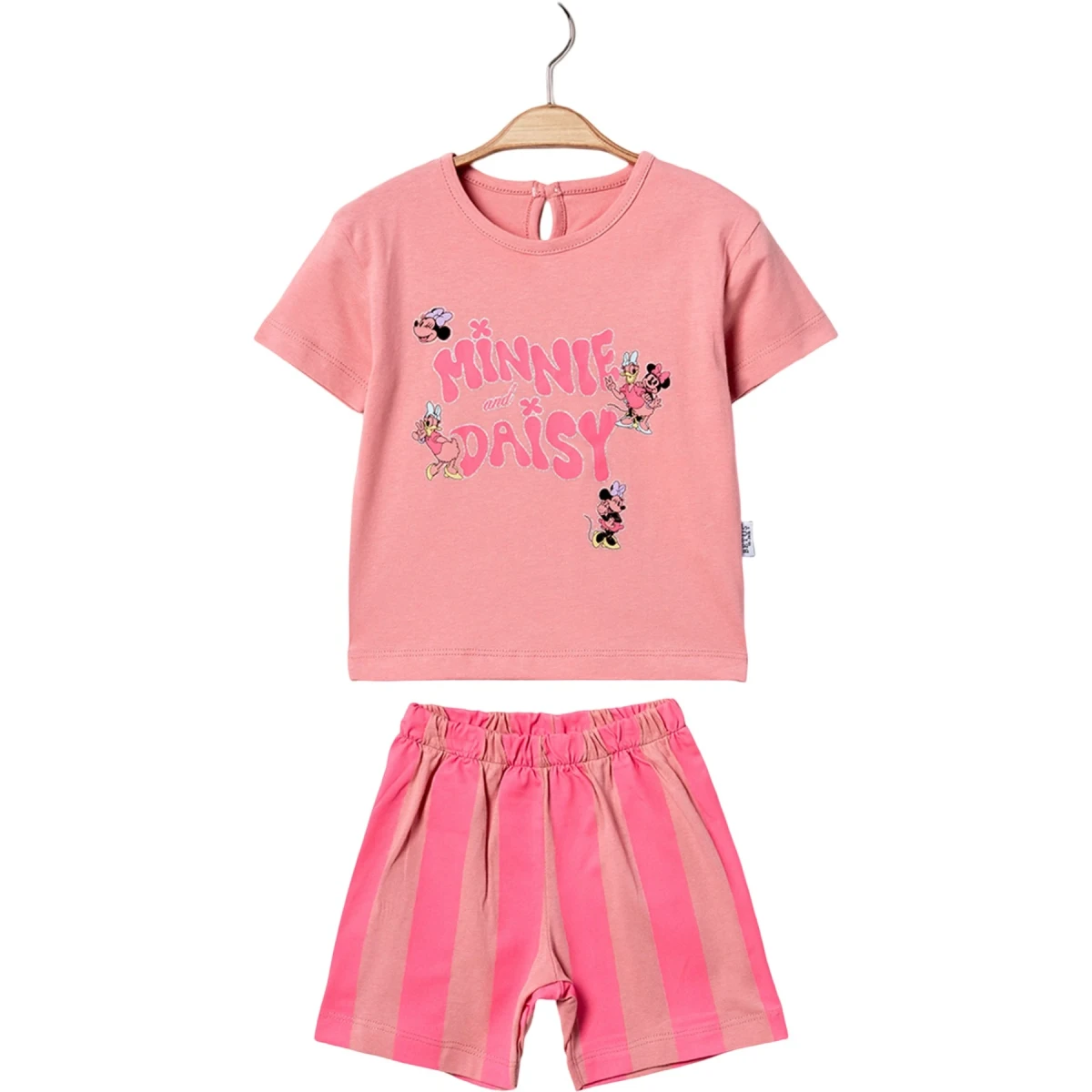 Çizgili Şortlu Minnie Daisy Kız Bebek Takım