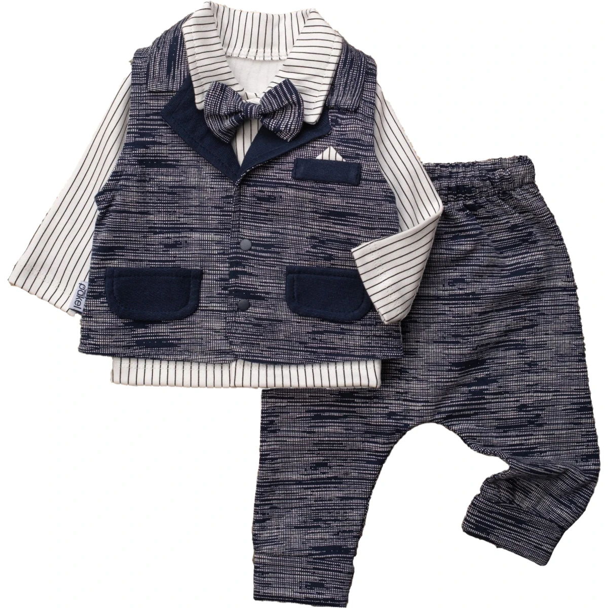 Striped Vest 3-Piece Set
