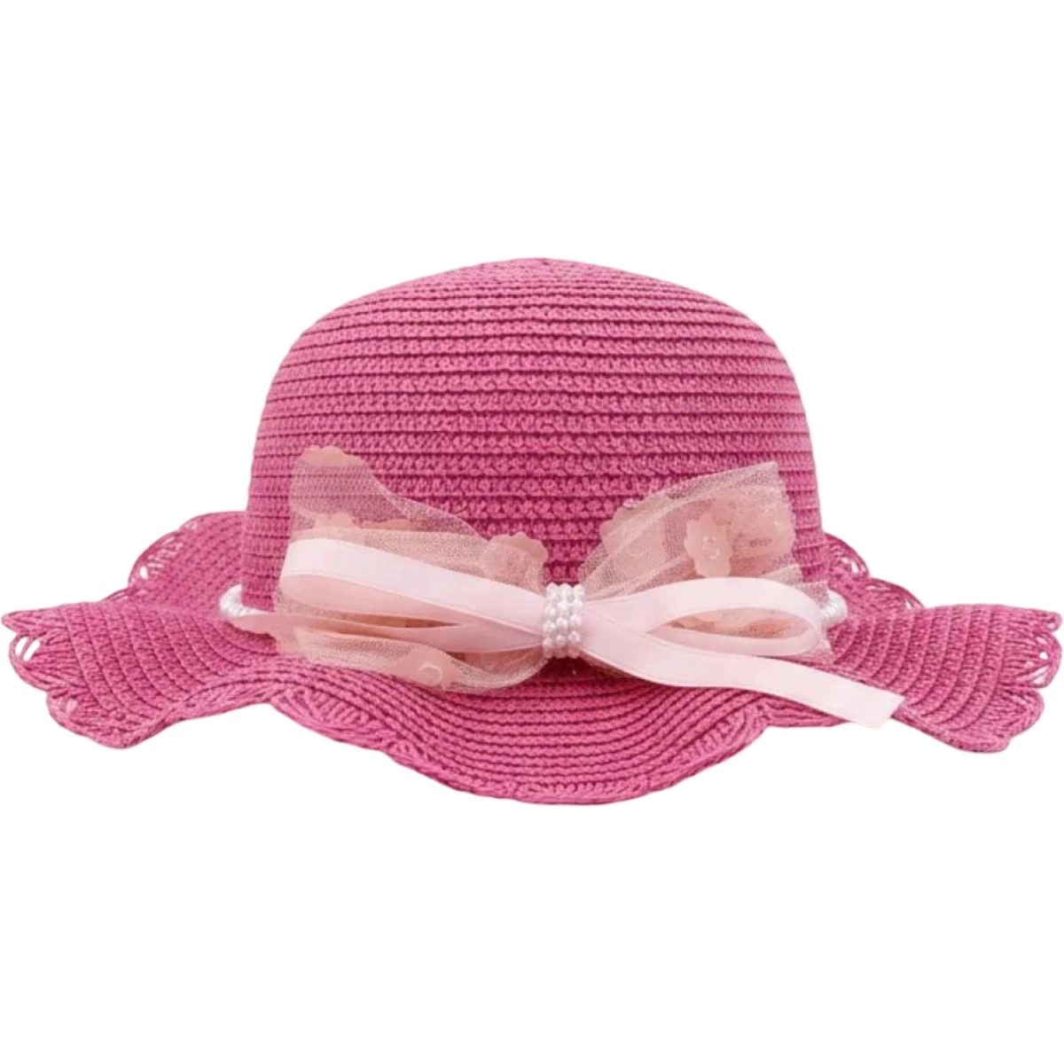 Straw Character Fedora Hat 3Y-8Y