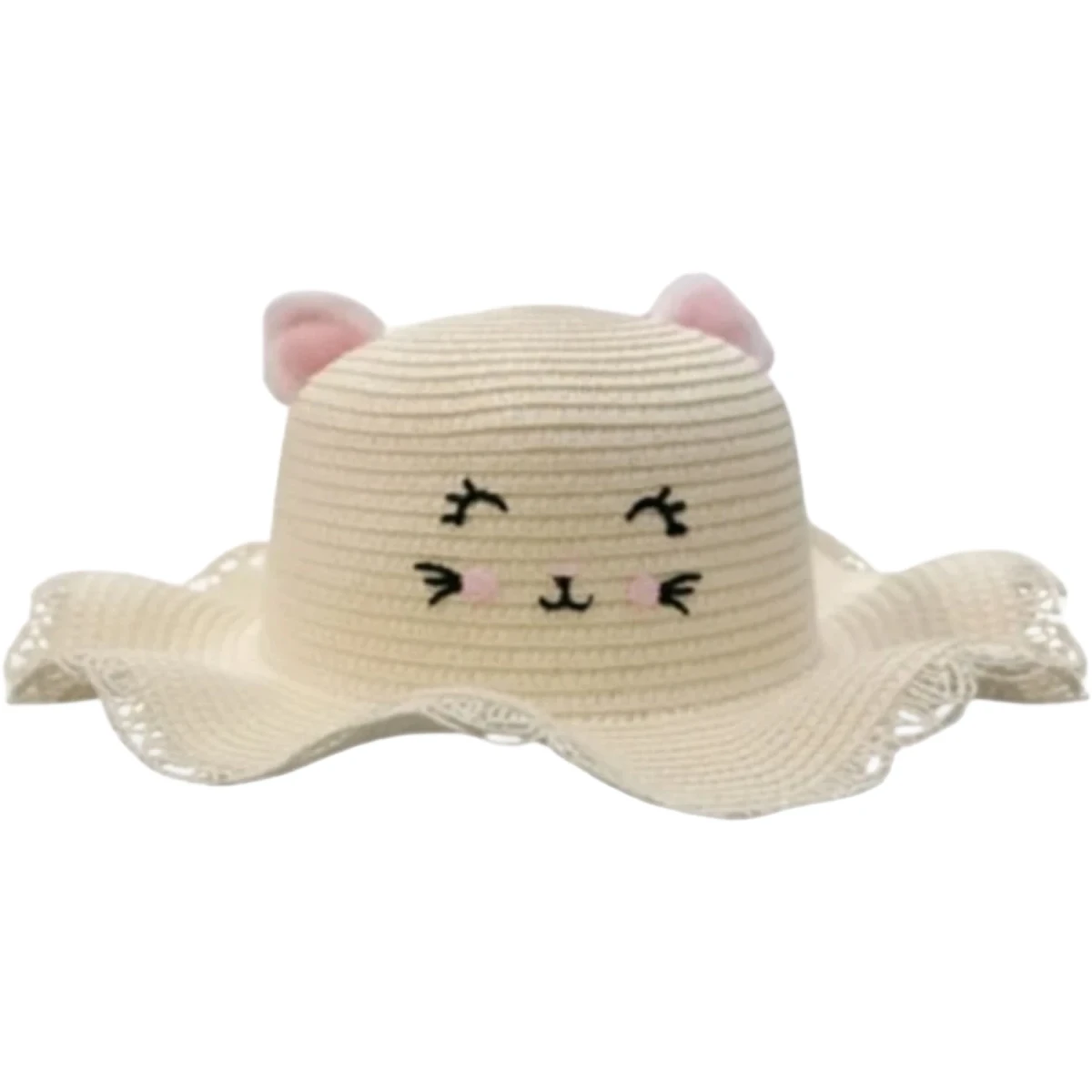 Straw Character Fedora Hat 3Y-8Y
