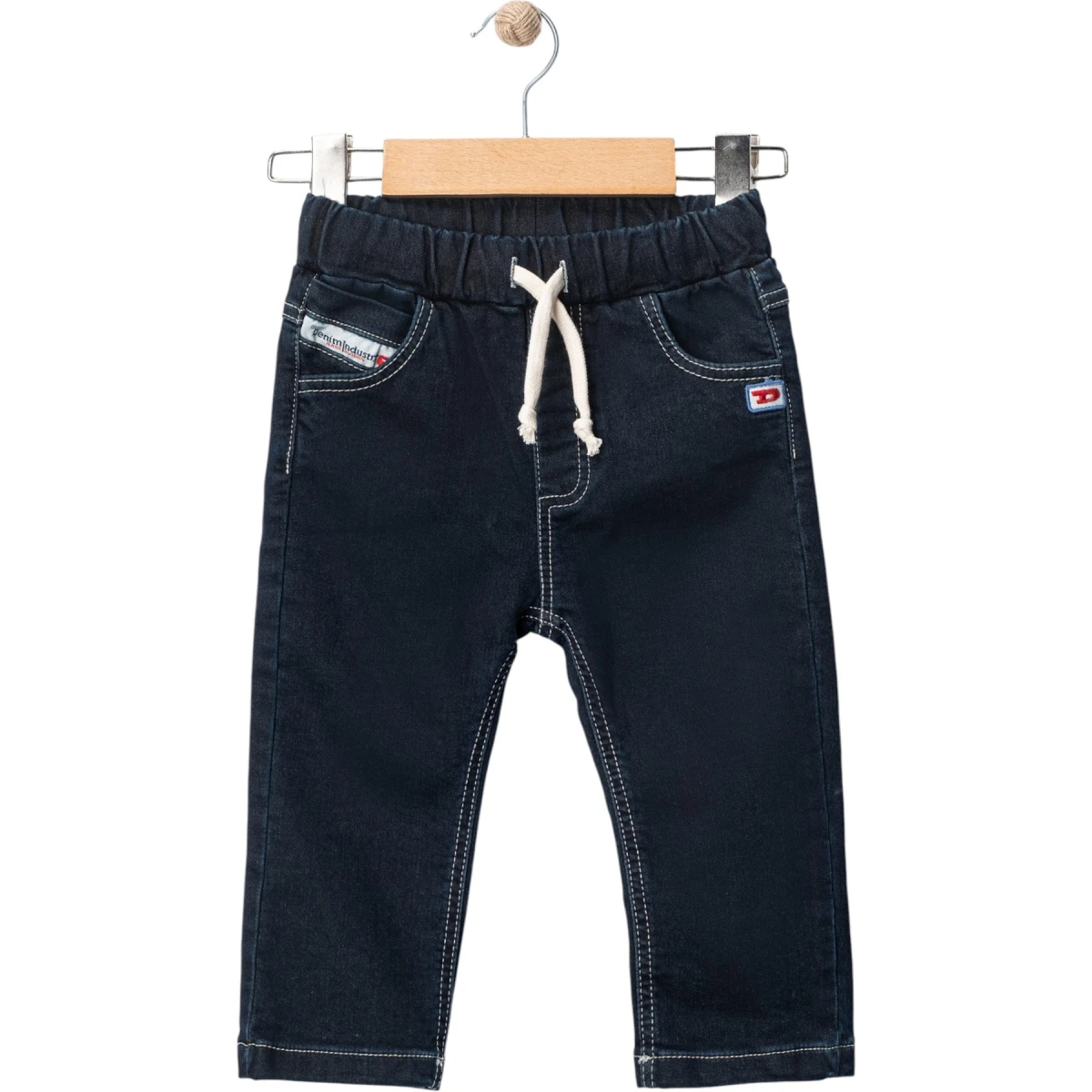 D Crest-Patterned Denim Pants