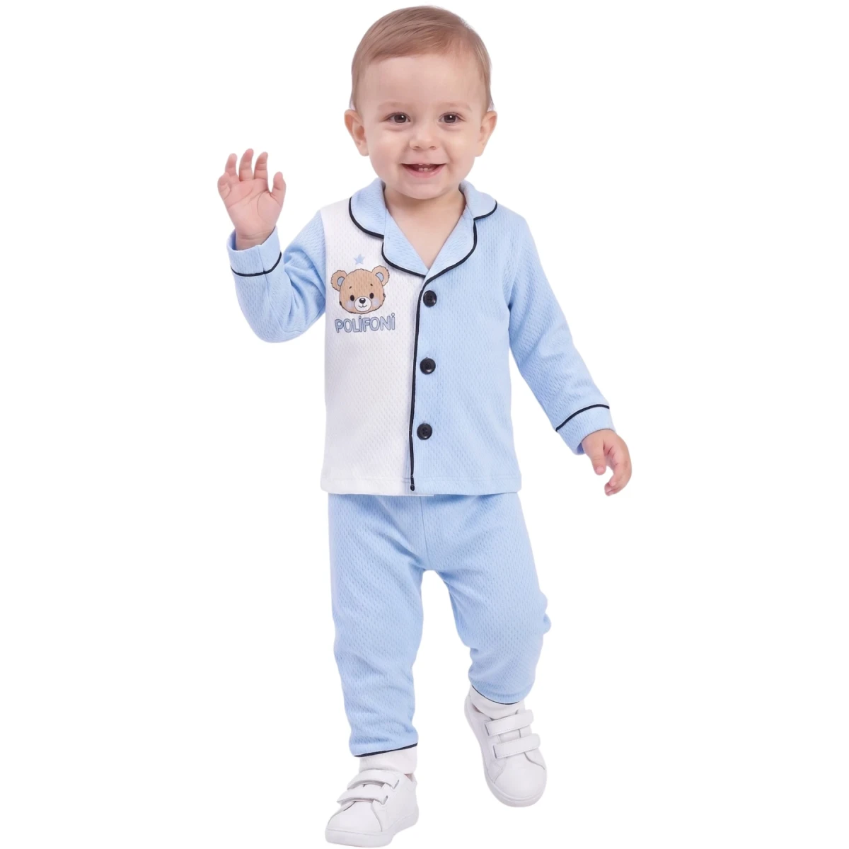 Damla Desen Ayıcık Yakalı Pijama Takım