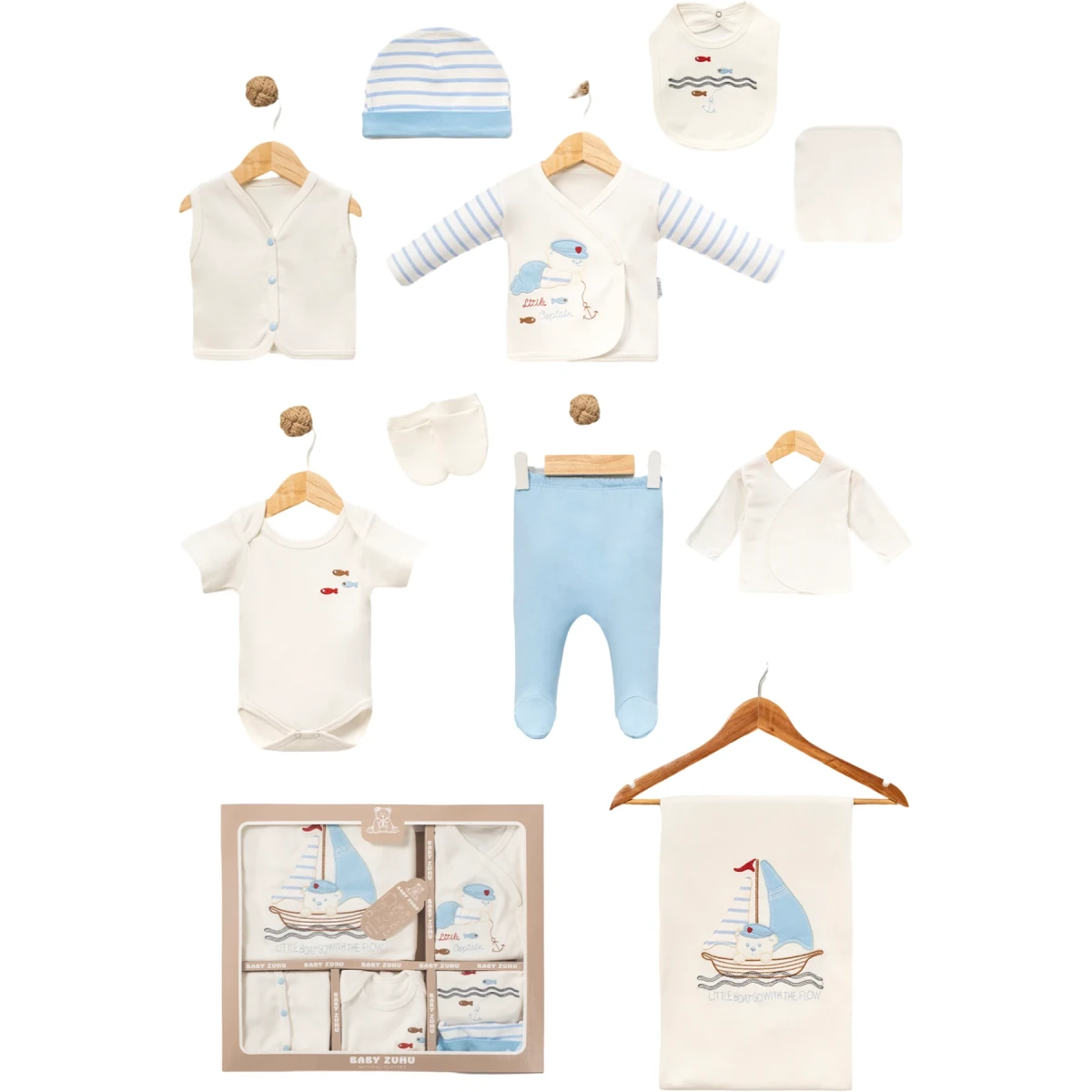 Sailor Bear 10-Piece Set 1M-3M