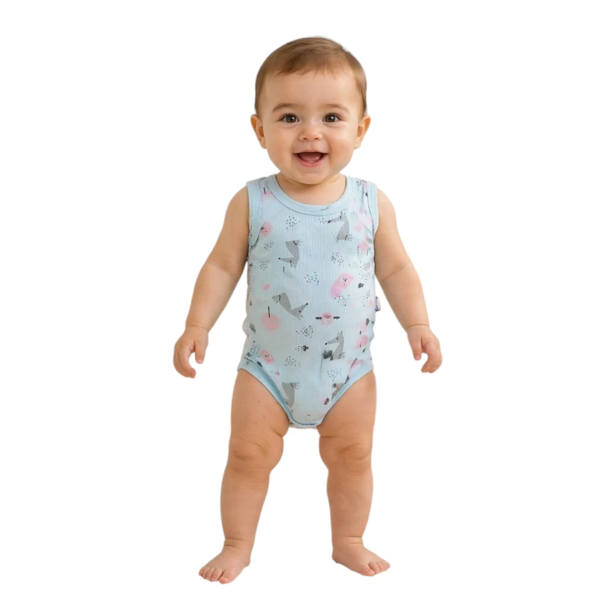 Desenli Bebek Çıtçıtlı Badi 1 Ay - 9 Ay