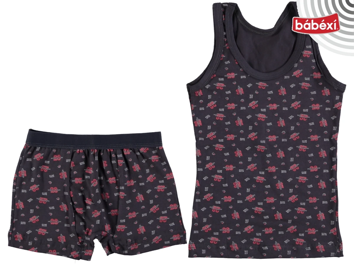 Desenli Çocuk Boxerlı Takım Erkek