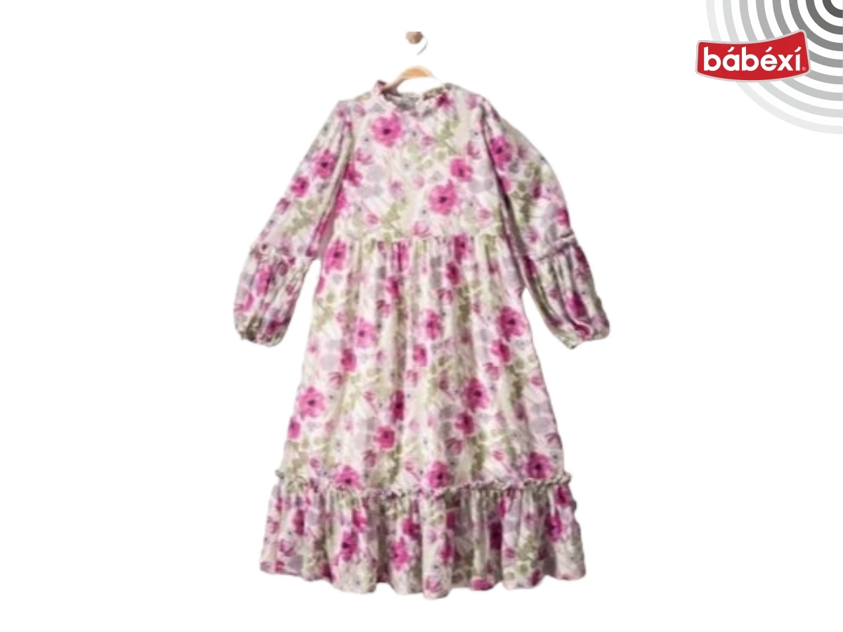 Patterned Chiffon Dress