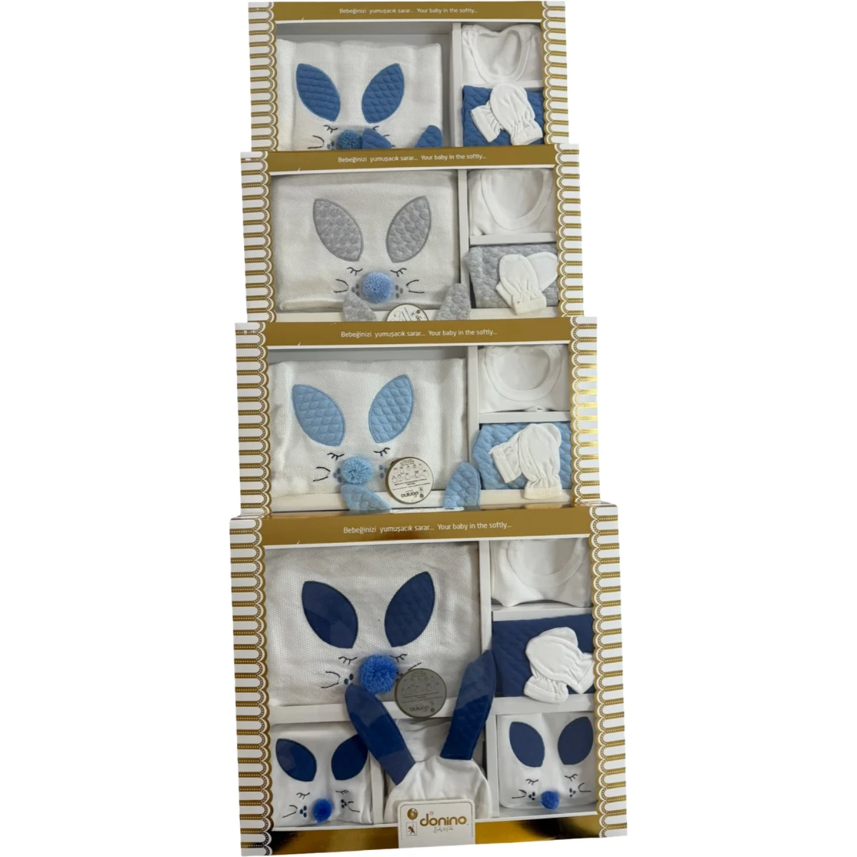 Donino Ear Pompom Embroidered 10-Piece Set
