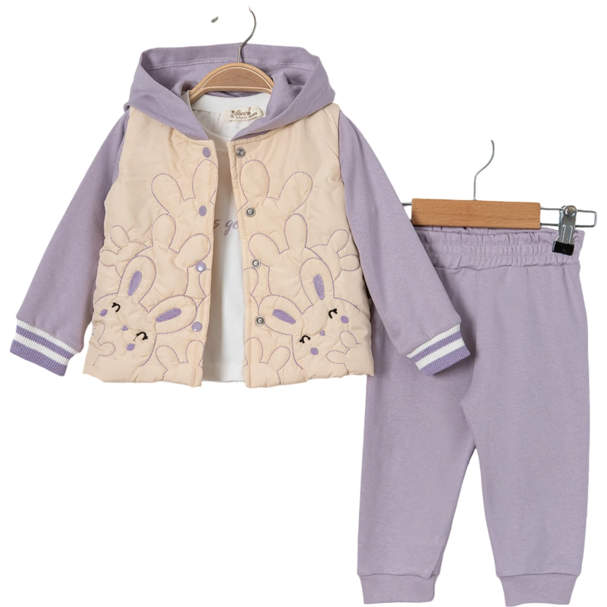 Donino Bunny Embroidered Girl Set
