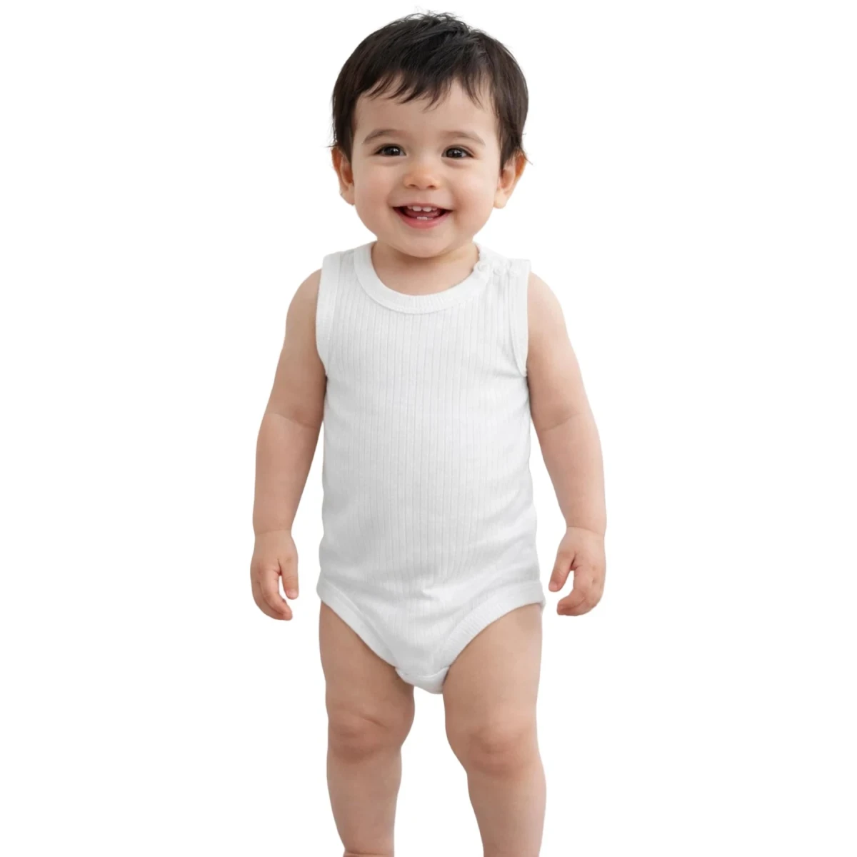 Düz Bebek Çıtçıtlı Badi 12 Ay - 3 Yaş