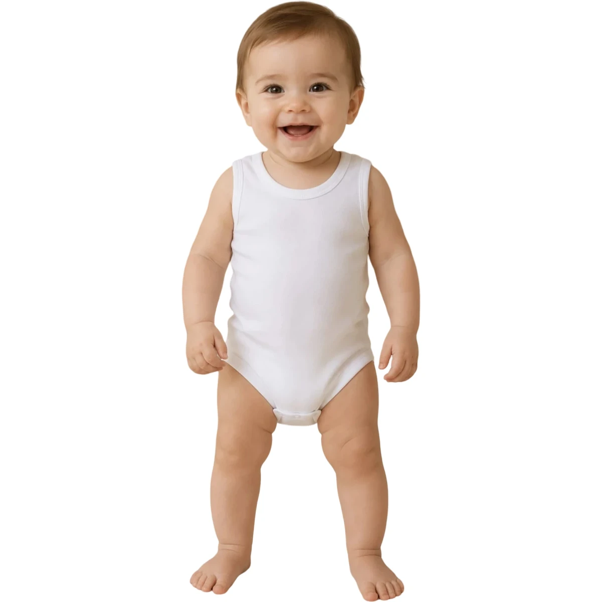 Düz Bebek Çıtçıtlı Badi Penye 1 Ay - 9 Ay