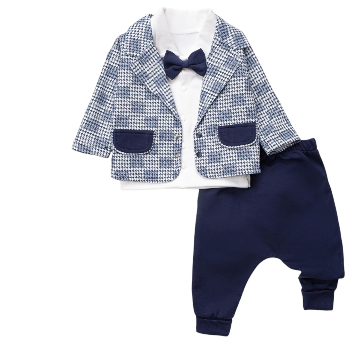Plaid Piti Kare Üçlü Set