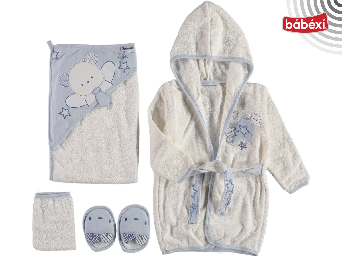 Erkek Baby Star Bornoz Seti