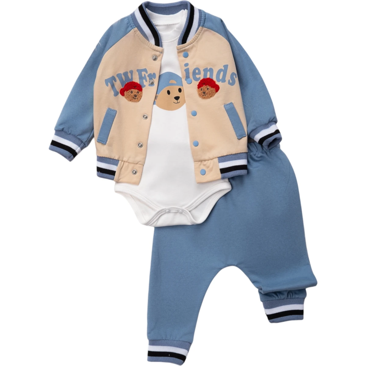 Friend Embroidered 3-Piece College Set