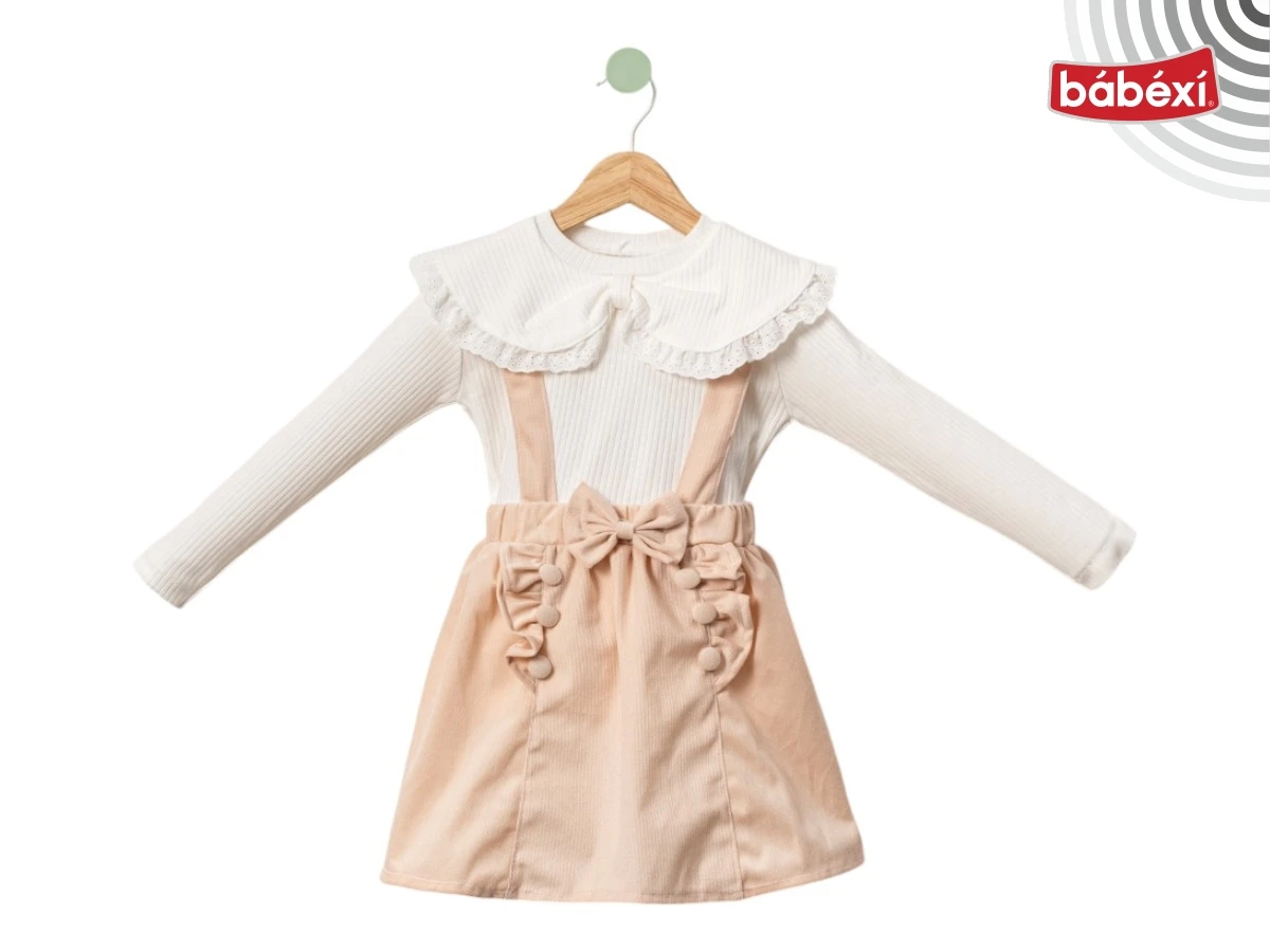 Wide Collar Ruffled Set