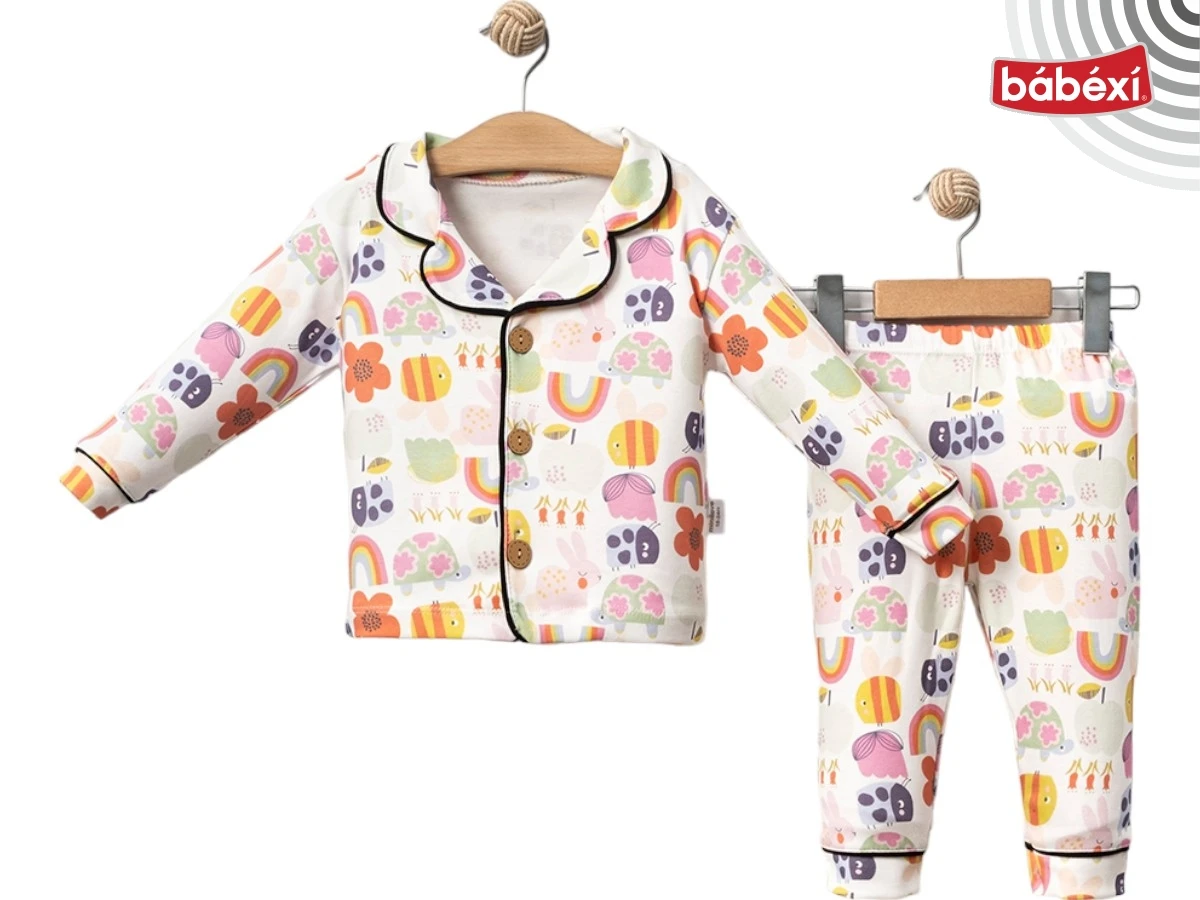 Gökkuşağı Baskılı Pijama Takım