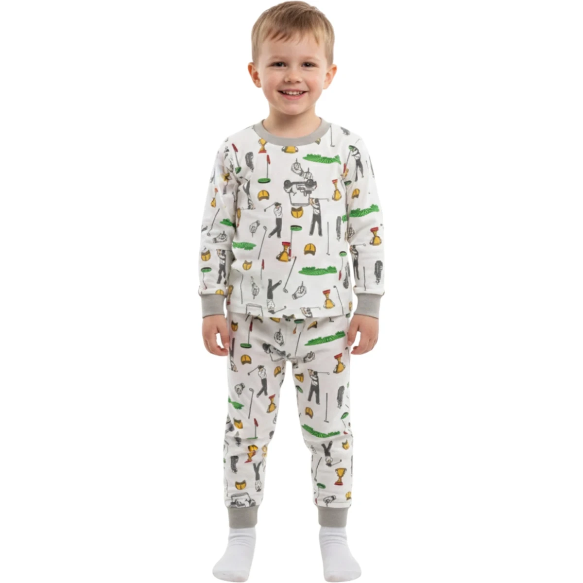 Golf Bisiklet Yaka Pijama Takımı