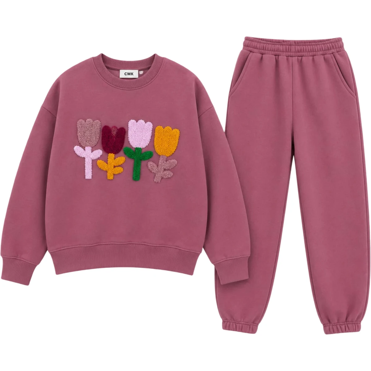 Rose Embroidery Detail Girls' Set