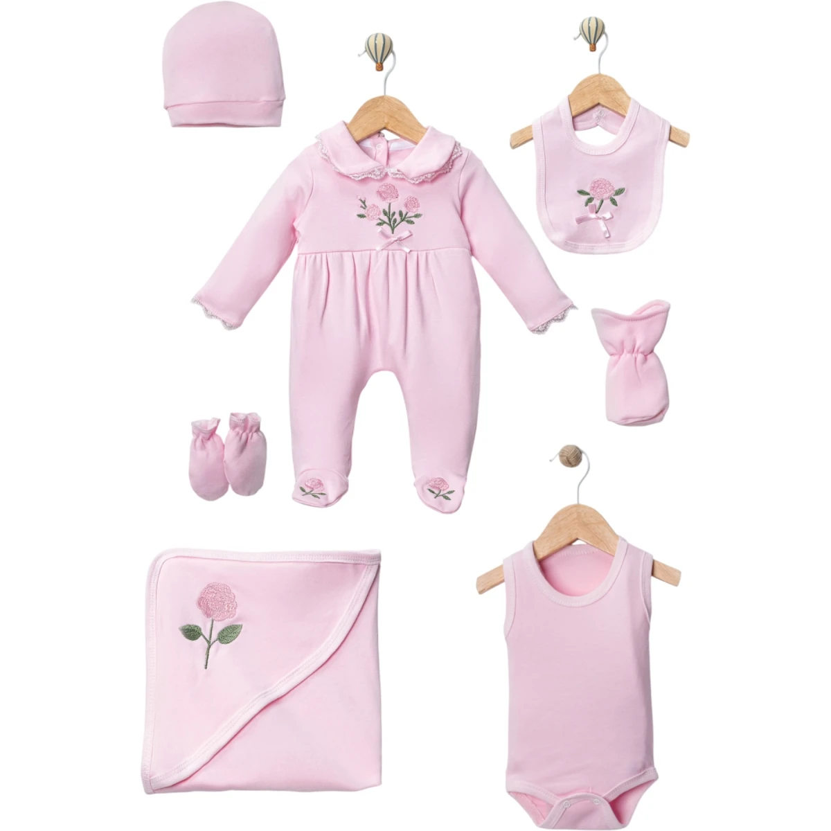 Gül Nakışlı 5'li Set