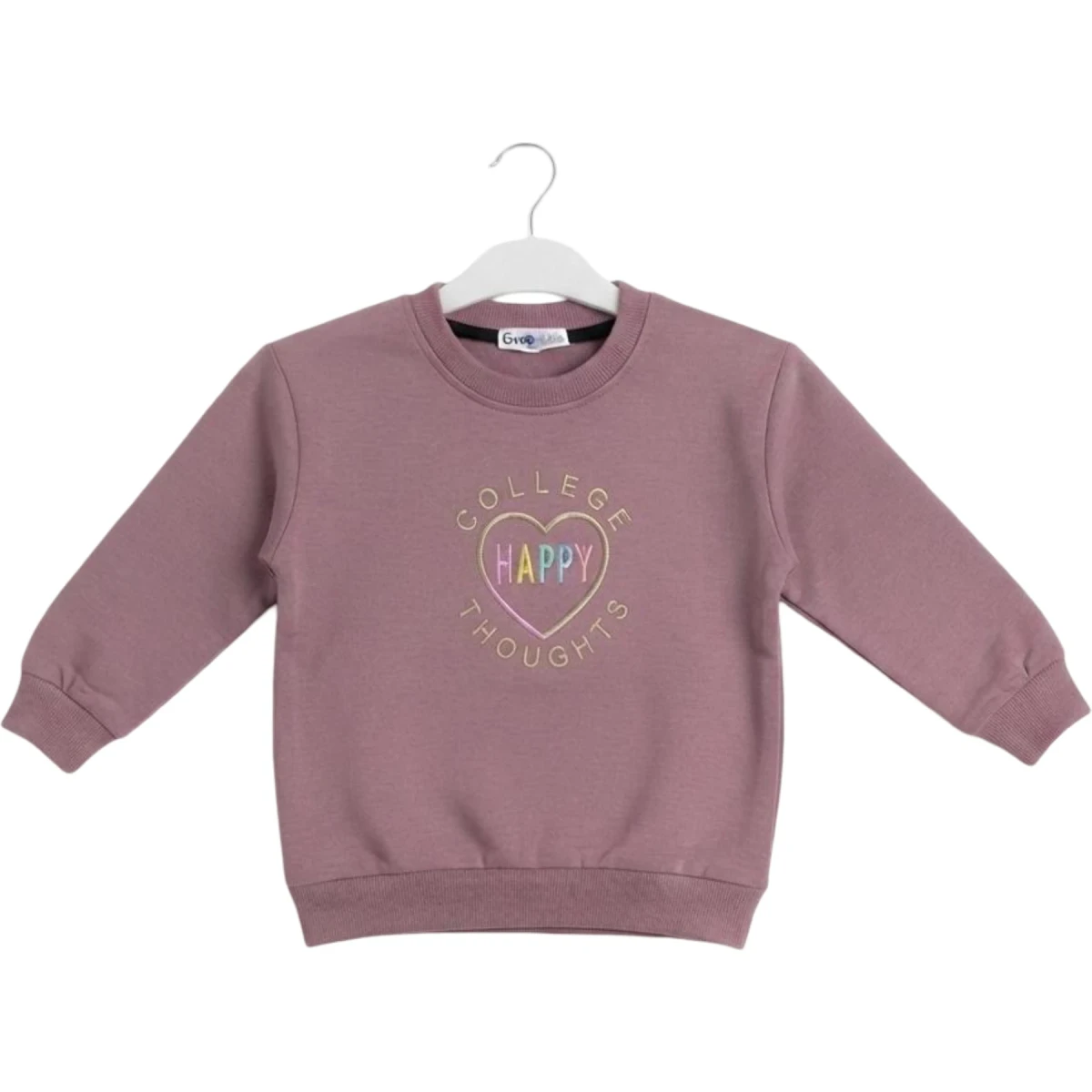 Happy Baskılı Kız Sweat